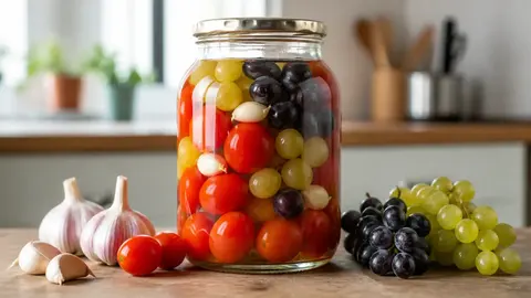 Маринованные помидоры с чесноком и виноградом: как сохранить плоды целыми и настроить кисло-сладкий вкус