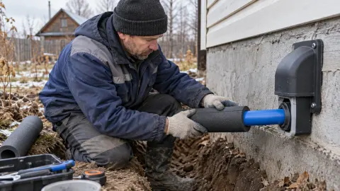 Утепление трубы холодного водоснабжения на наружном вводе в частный дом