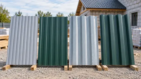 Профилированные металлические листы разного профиля