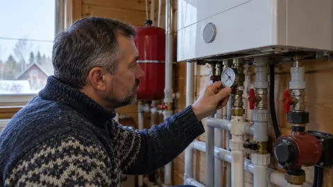 Проверка давления котла после первого запуска отопления